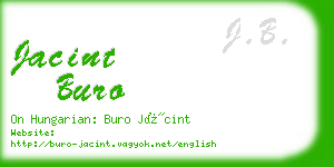 jacint buro business card